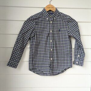 POLO RALPH LAUREN GREEN PLAID BUTTON-DOWN LONG SLEEVE SHIRT BOYS SIZE 6
